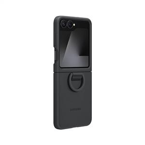 Samsung Galaxy Z Flip FE Yüzüklü Silikon Kılıf - Siyah