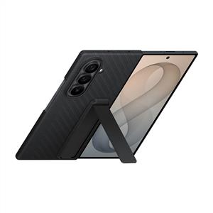 Samsung Galaxy Z Fold 8 Ultra Standlı Karbon Kılıf - Siyah