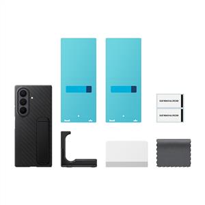 Samsung Galaxy Z Fold 8 Ultra Standlı Karbon Kılıf - Siyah