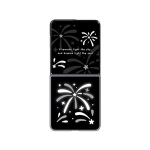 Samsung Galaxy Z Flip 8 Flipsuit Kılıf (Fireworks) - Siyah