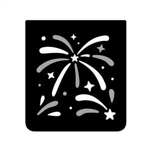 Samsung Galaxy Z Flip 8 Flipsuit Kılıf (Fireworks) - Siyah