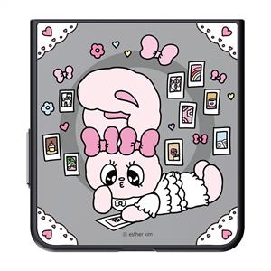 Samsung Galaxy Z Flip 8 Aynalı Magnet Kılıf (Esther Bunny) - Çok Renkli