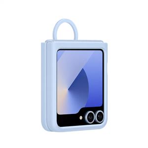 Samsung Galaxy Z Flip 6 Yüzüklü Silikon Kılıf- Mavi