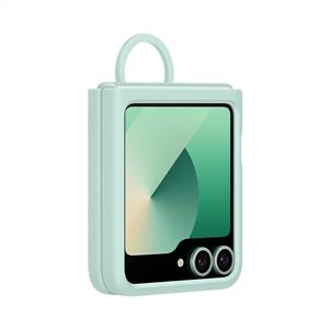 Samsung Galaxy Z Flip 6 Yüzüklü Silikon Kılıf - Mint