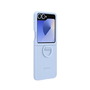 Samsung Galaxy Z Flip 6 Yüzüklü Silikon Kılıf- Mavi