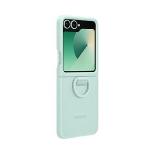 Samsung Galaxy Z Flip 6 Yüzüklü Silikon Kılıf - Mint