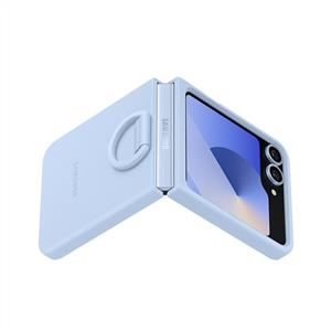Samsung Galaxy Z Flip 6 Yüzüklü Silikon Kılıf- Mavi