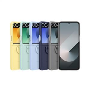 Samsung Galaxy Z Flip 6 Yüzüklü Silikon Kılıf- Mavi