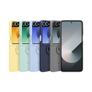 Samsung Galaxy Z Flip 6 Yüzüklü Silikon Kılıf - Mint