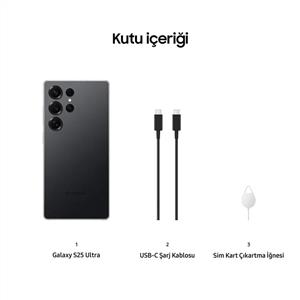 Samsung Galaxy S25 Ultra 5G 12/256 Gb Akıllı Telefon Titanyum Siyah