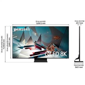 SAMSUNG QE 75Q800T 75inc 189 CM 8K UHD SMART QLED TV,DAHİLİ UYDU ALICI