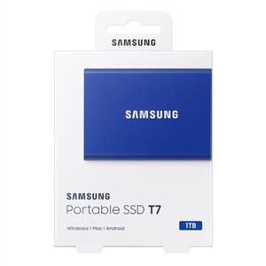 Samsung 1TB T7 Serisi Mavi USB 3.2 (Okuma 1050MB / Yazma 1000MB) Harici SSD