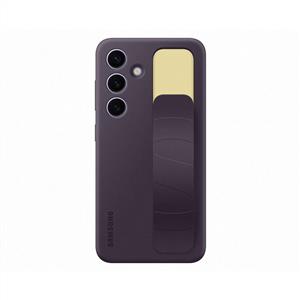 Samsung Galaxy S24 Kordonlu & Standlı Silikon Kılıf -  Koyu Eflatun
