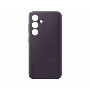 Samsung Galaxy S24 Kordonlu & Standlı Silikon Kılıf -  Koyu Eflatun
