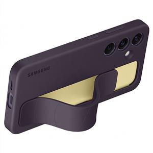 Samsung Galaxy S24 Kordonlu & Standlı Silikon Kılıf -  Koyu Eflatun