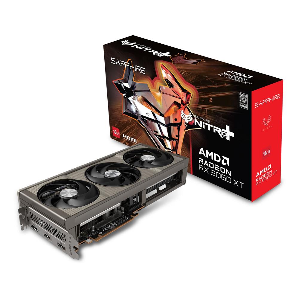 SAPPHIRE RADEON RX 9060 XT NITRO+ 16GB GDDR6 128Bit AMD Ekran