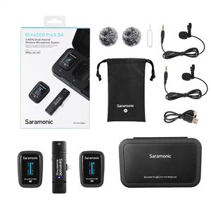 Saramonic Blink500 ProX B4 İkili Kablosuz Lightning Girişli Yaka Mikrofonu