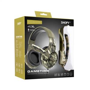 Snopy SN-8800 GAMETIME Kamuflaj Desenli 3,5M PC-PS4Gaming Oyuncu Kulaklığı