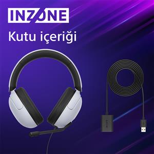 SONY MDR-G300W INZONE H3 Kablolu Oyuncu Kulaklığı - Beyaz