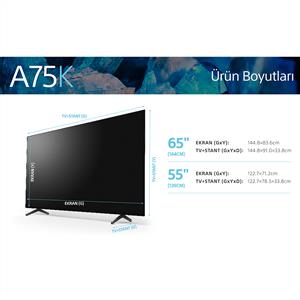 SONY XR55A75K 55inc 139 cm 4K UHD Google Smart OLED TV,Uydu Alıcılı