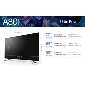 SONY XR55A80K 55inc 139 cm 4K UHD Google Smart OLED TV,Uydu Alıcılı