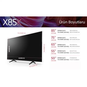 SONY 85X85K 85inc 215 cm 4K UHD Google Smart TV,Uydu Alıcılı
