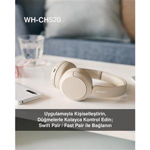 Sony WH-CH520 Kablosuz Bluetooth Kulak Üstü Kulaklık - Beyaz
