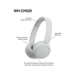 Sony WH-CH520 Kablosuz Bluetooth Kulak Üstü Kulaklık - Beyaz