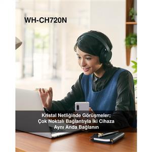 SONY WH-CH720NB Kablosuz Gürültü Engelleme Özellikli Kulak Üstü Kulaklık - Siyah