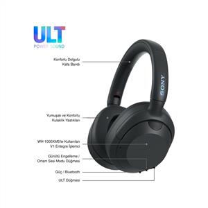 SONY WH-ULT900N ULT WEAR Kablosuz Gürültü Engelleyici Bluetooth Kulaklık - Siyah