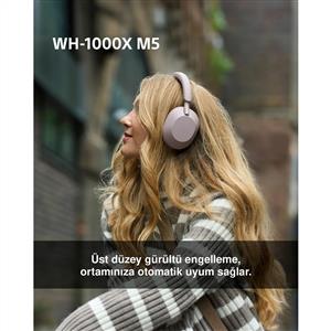 Sony WH-1000XM5 Gürültü Engelleme Özellikli Kablosuz Kulak Üstü Kulaklık - Pembe