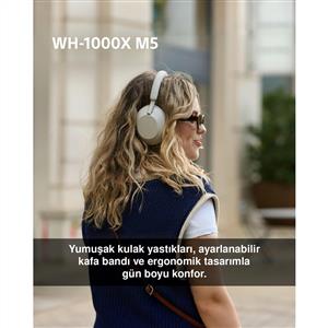 Sony WH-1000XM5 Gürültü Engelleme Özellikli Kablosuz Kulak Üstü Kulaklık - Pembe