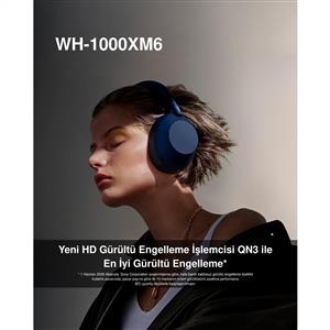 Sony WH-1000XM6 Bluetooth Kablosuz Gürültü Engelleme Özellikli Kulaklık - Gece Mavisi