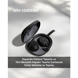 Sony WH-1000XM6 Bluetooth Kablosuz Gürültü Engelleme Özellikli Kulaklık - Gece Mavisi