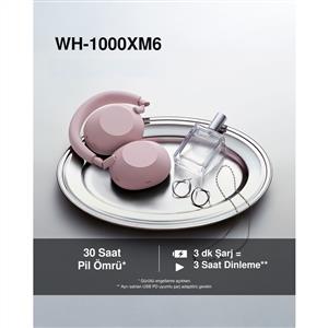 Sony WH-1000XM6 Bluetooth Kablosuz Gürültü Engelleme Özellikli Kulaklık - Kum Pembesi