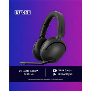 SONY WH-G500B INZONE H5 Kablolu ve Kablosuz Oyuncu Kulaklığı - Siyah