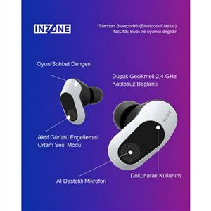 SONY WF-G700NW INZONE Buds Kablosuz Oyuncu Kulakiçi Kulaklığı - Beyaz