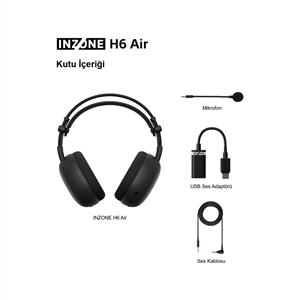 SONY WH-G500B INZONE H6 Air Kablolu Açık Arkalı Oyuncu Kulaklığı - Siyah