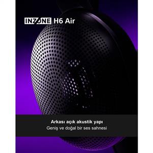 SONY WH-G500B INZONE H6 Air Kablolu Açık Arkalı Oyuncu Kulaklığı - Siyah