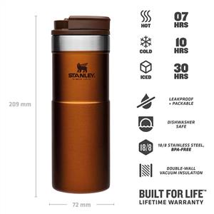 STANLEY KLASİK NEVERLEAK TRAVEL BARDAK MUG 0.47L (KAHVE)