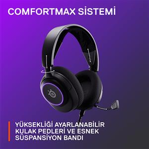 SteelSeries Arctis Nova 3 Kablolu Mikrofonlu Oyuncu Kulaklığı - Siyah