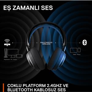 SteelSeries Arctis Nova 7P Wireless Mikrofonlu Oyuncu Kulaklığı - Siyah