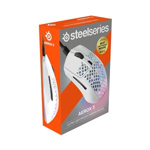 STEELSERIES AEROX 3 SNOW ULTRA 8500 DPI KABLOLU GAMING MOUSE-BEYAZ