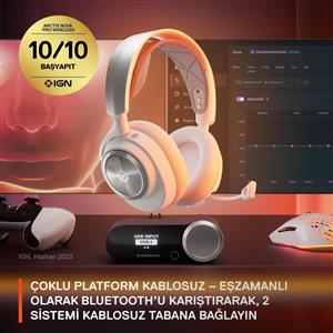 Steelseries Arctis Nova Pro Wireless Mikrofonlu Oyuncu Kulaklığı - Beyaz