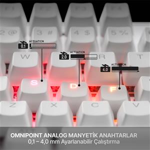STEELSERIES APEX PRO GEN 3 TKL UK GAMING KLAVYE-BEYAZ