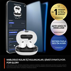 Steelseries Arctis GameBuds Gaming Kablosuz Kulak İçi Kulaklık- Beyaz