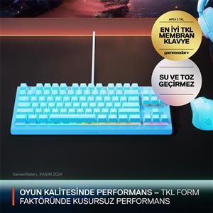 STEELSERIES APEX 3 TKL TÜRKÇE GAMING KLAVYE - AQUA