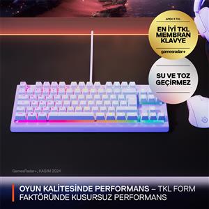 STEELSERIES APEX 3 TKL TÜRKÇE GAMING KLAVYE - LAVENDER