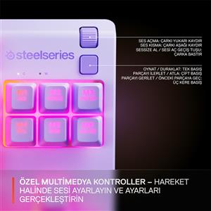 STEELSERIES APEX 3 TKL TÜRKÇE GAMING KLAVYE - LAVENDER