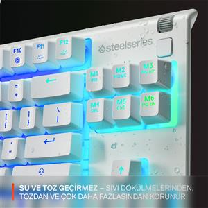 STEELSERIES APEX 3 TKL TÜRKÇE GAMING KLAVYE - BEYAZ